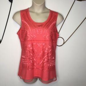 Forgotten Grace sleeveless embroidered blouse.